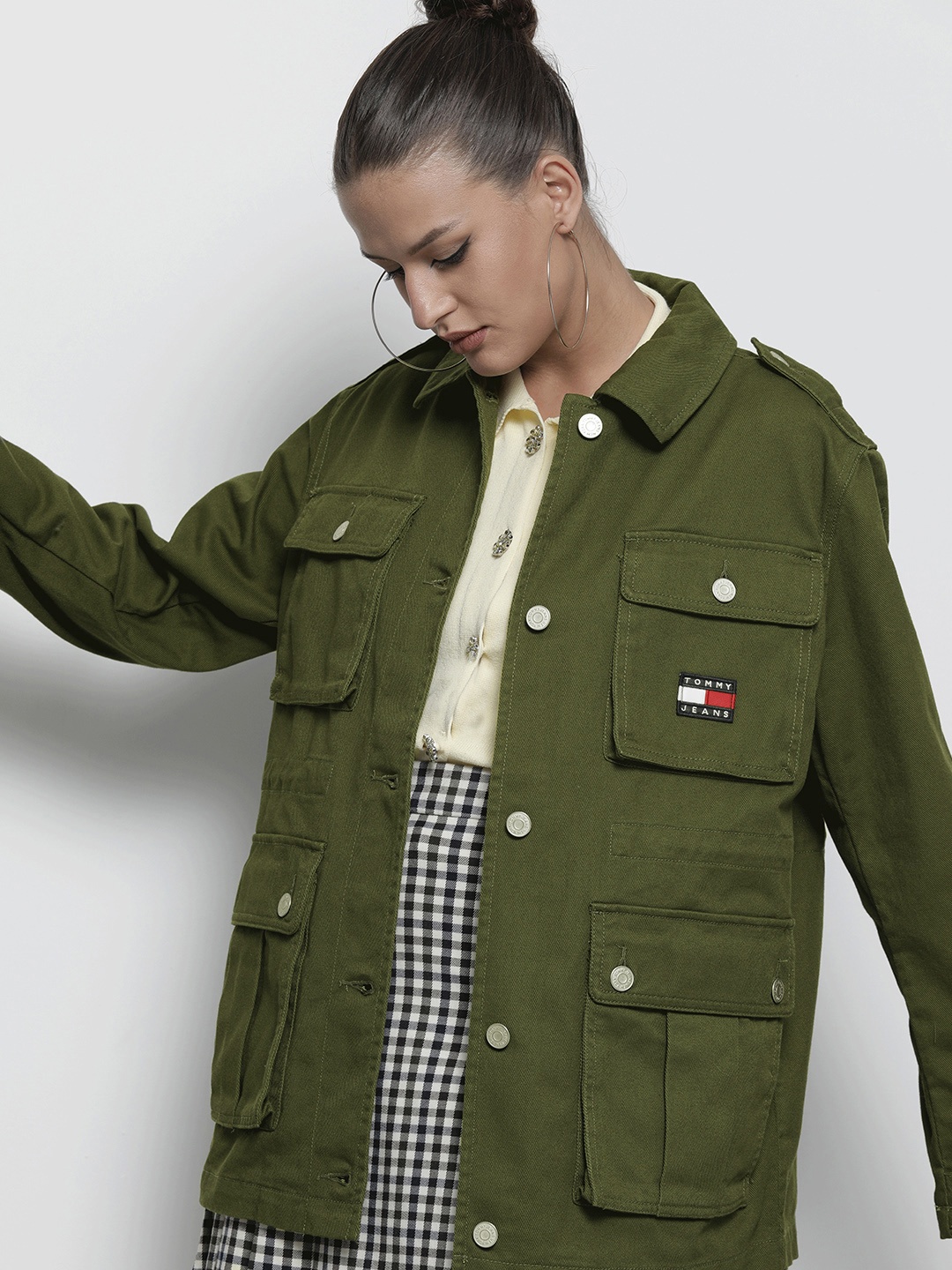 

Tommy Hilfiger Women Olive Green Denim Jacket
