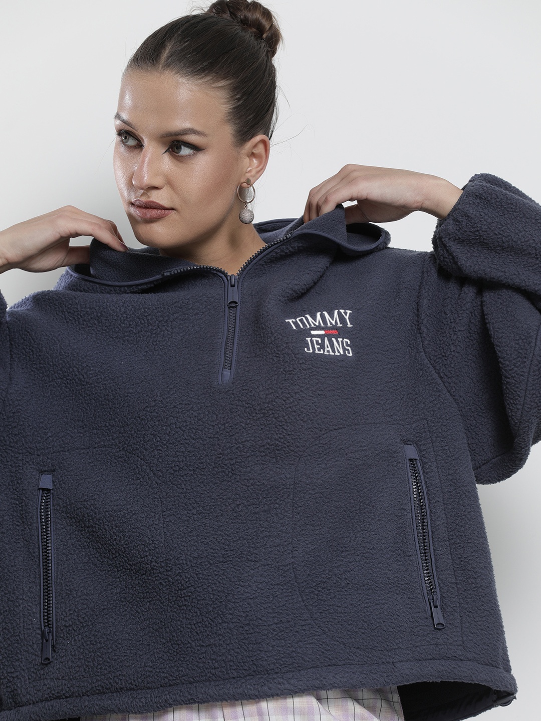 

Tommy Hilfiger Women Blue Sherpa Jacket