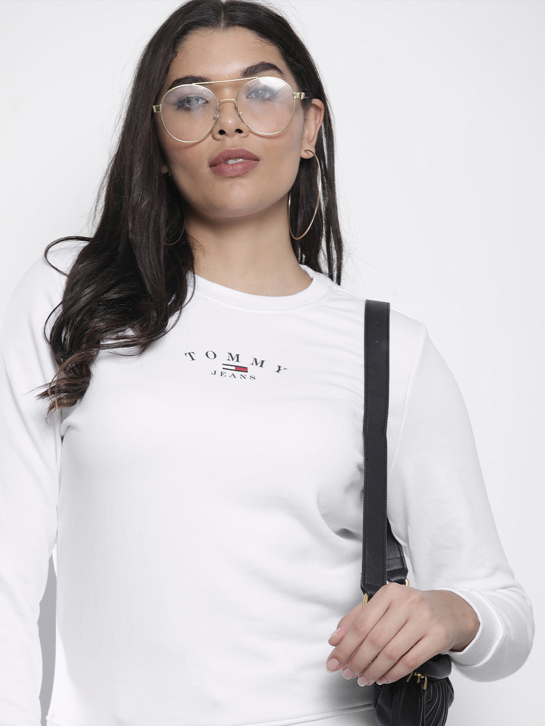 

Tommy Hilfiger Women White Sweatshirt with Printed Detail