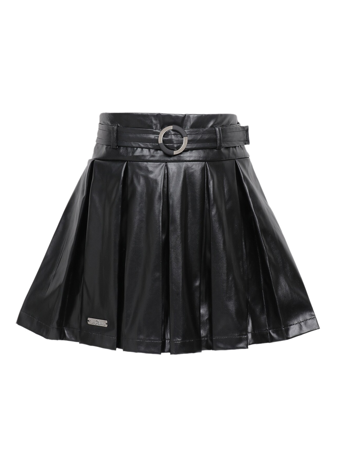 

Hunny Bunny Girls Black A-Line Box Pleated Skirt