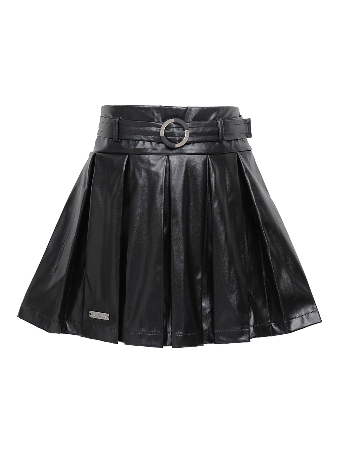 

Hunny Bunny Girls Black A-Line Pleated Skirt