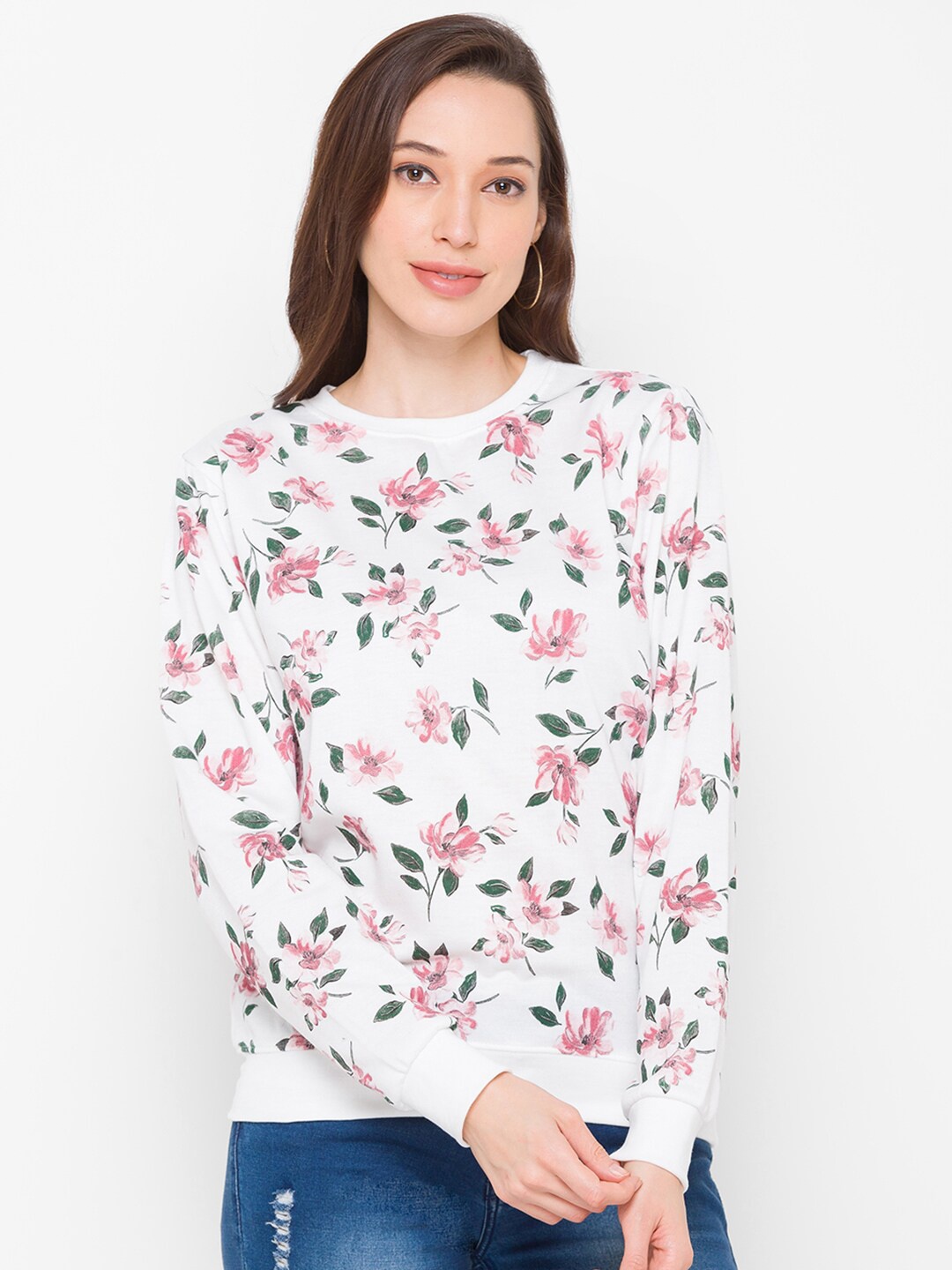 

Globus Women Off White Printed Sweatshirt