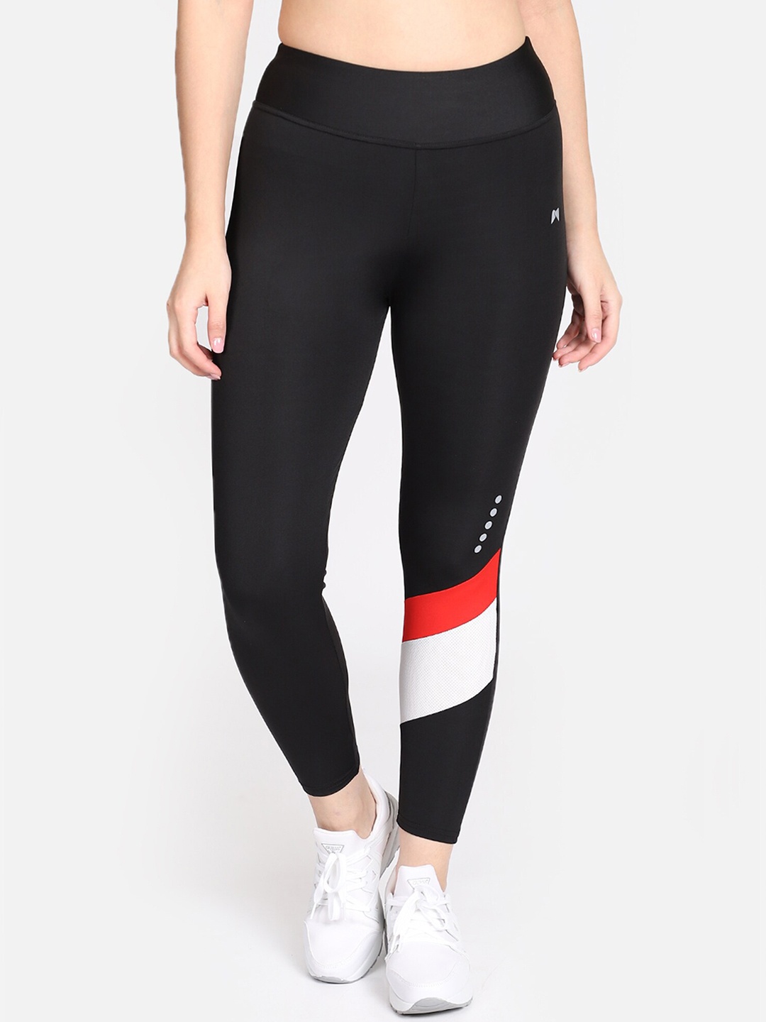 

MUSCLE TORQUE Women Black Solid Skinny-Fit Ankle-Length Tights