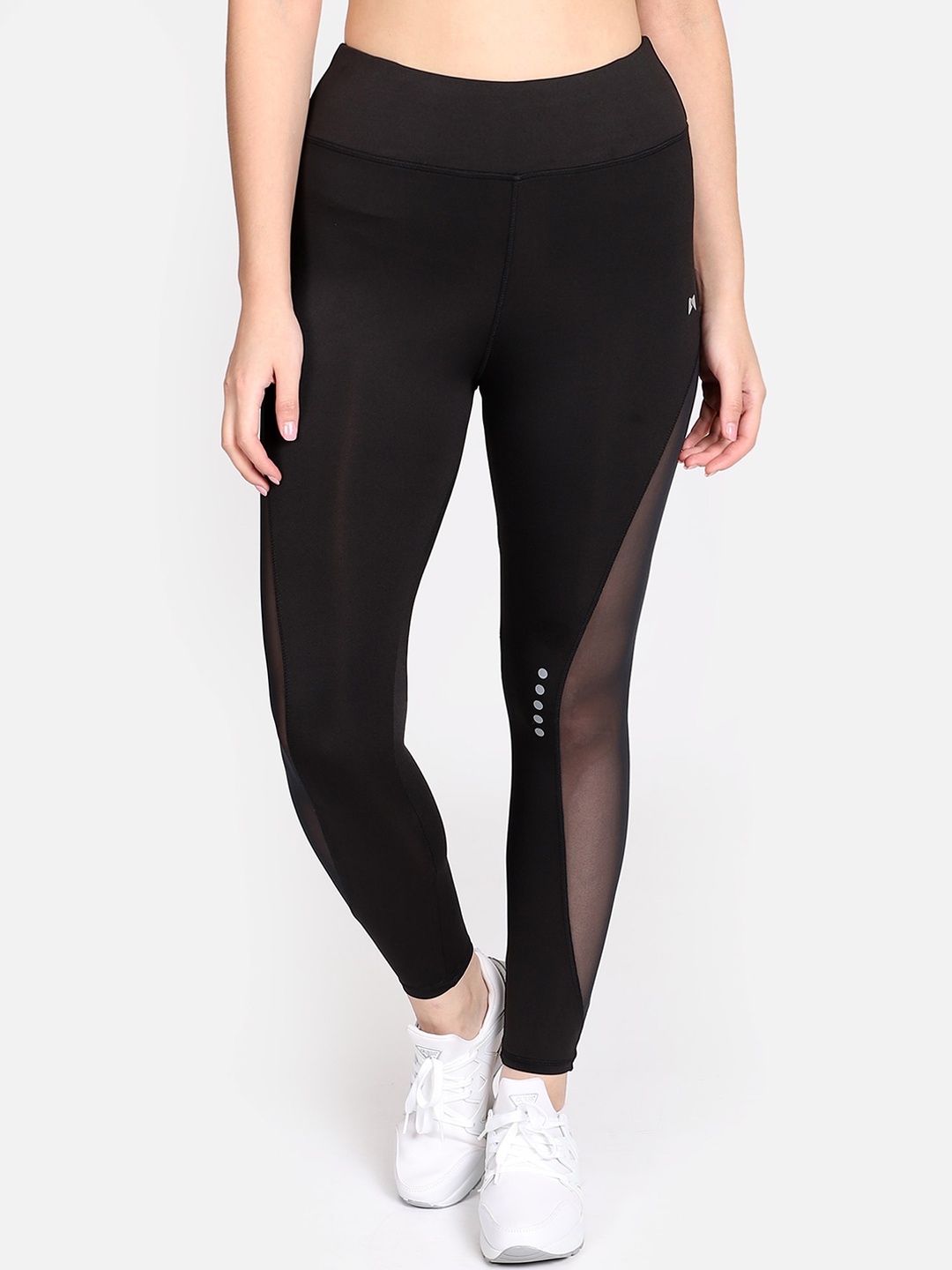 

MUSCLE TORQUE Women Black Solid Skinny-Fit Ankle-Length Training Tights
