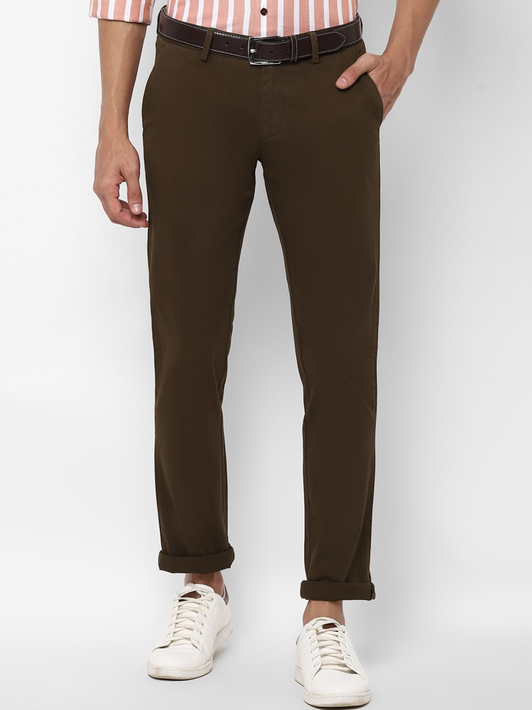 

Allen Solly Men Brown Slim Fit Trousers