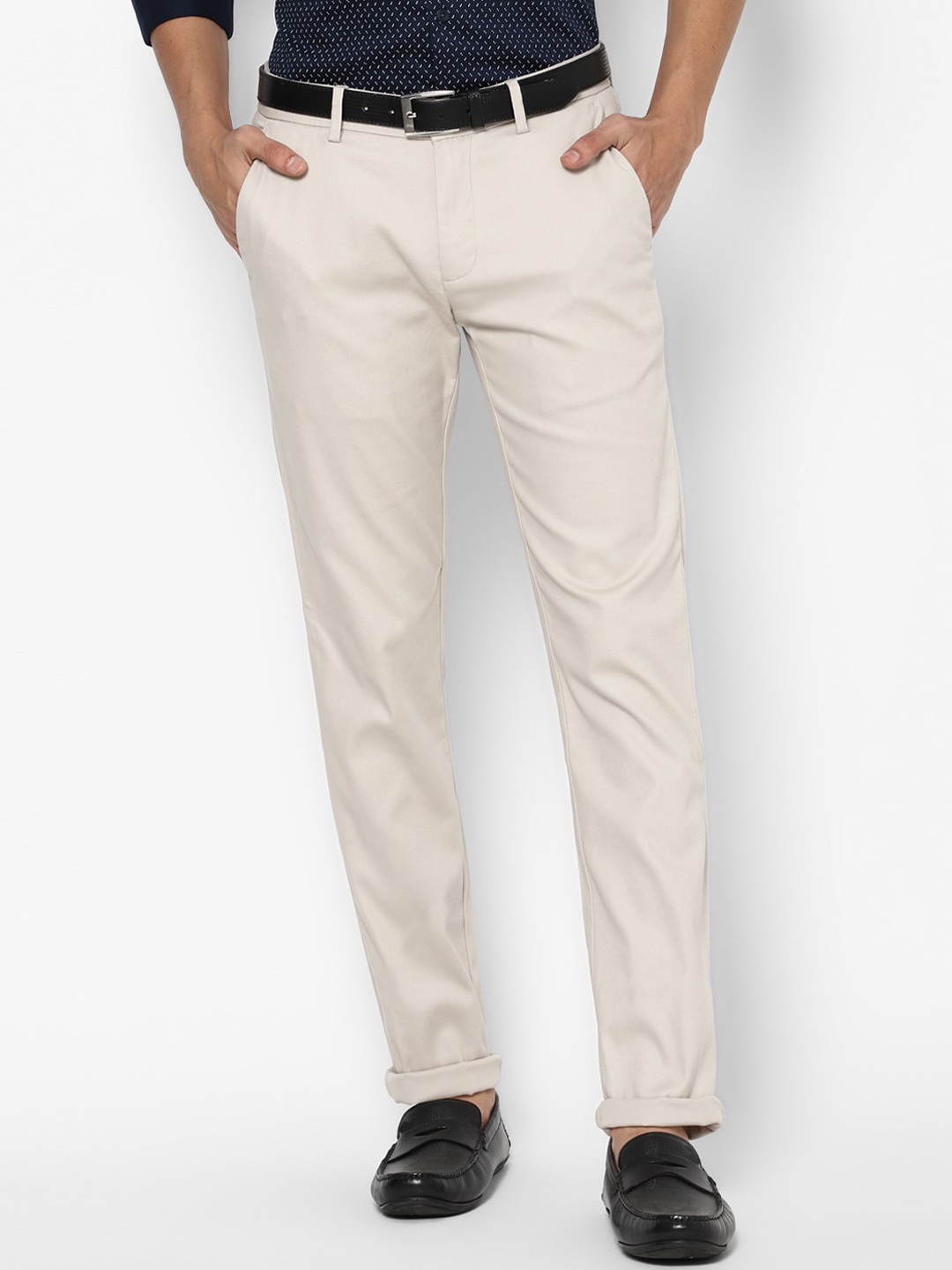 

Allen Solly Men Beige Slim Fit Trousers