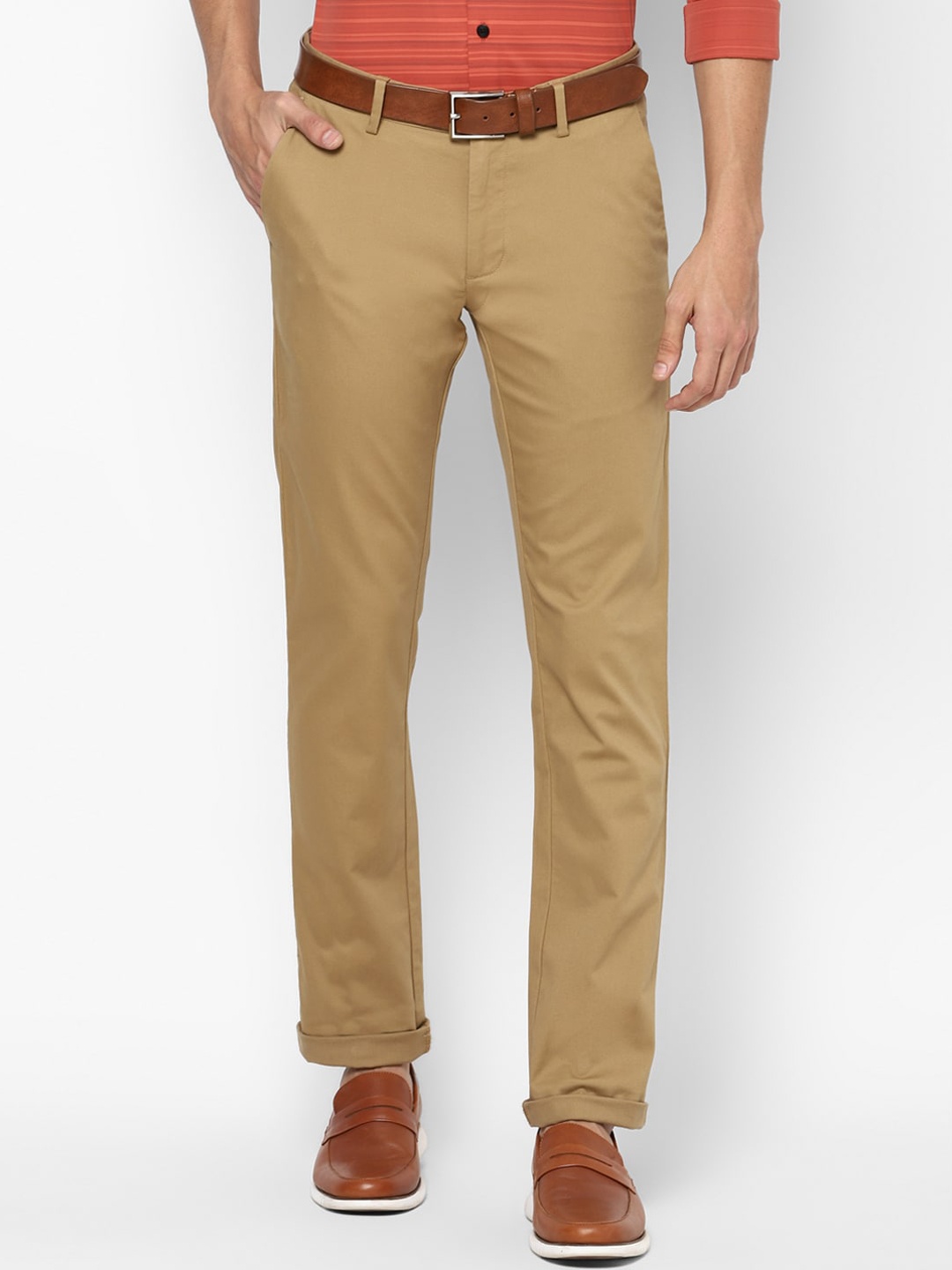 

Allen Solly Men Khaki Slim Fit Trousers