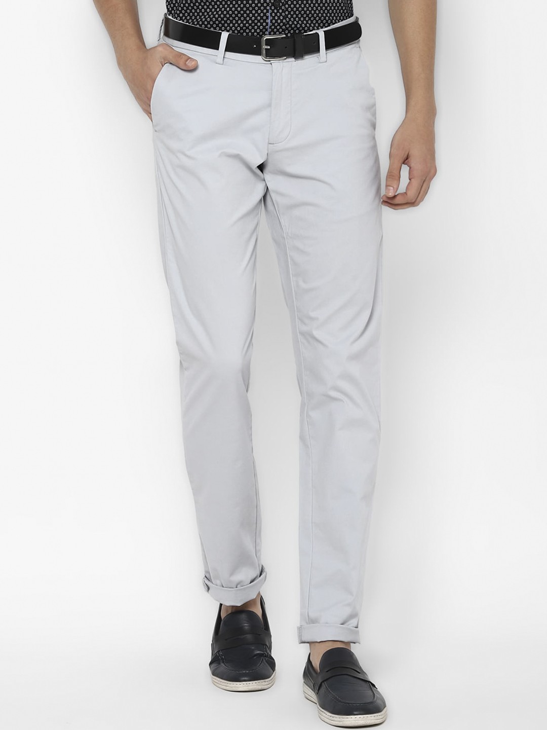 

Allen Solly Men Grey Slim Fit Trousers