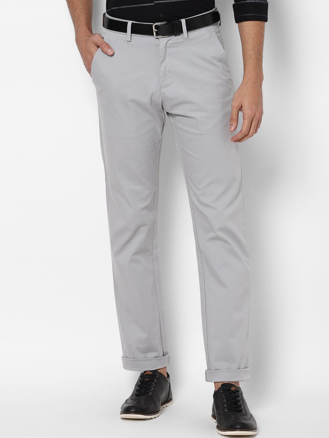 

Allen Solly Men Grey Trousers