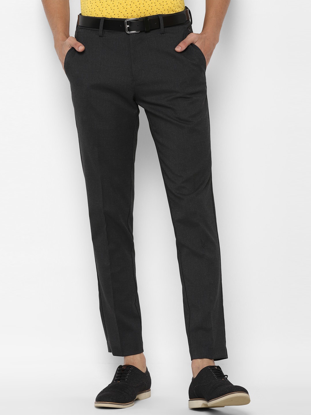 

Allen Solly Men Black Slim Fit Trousers