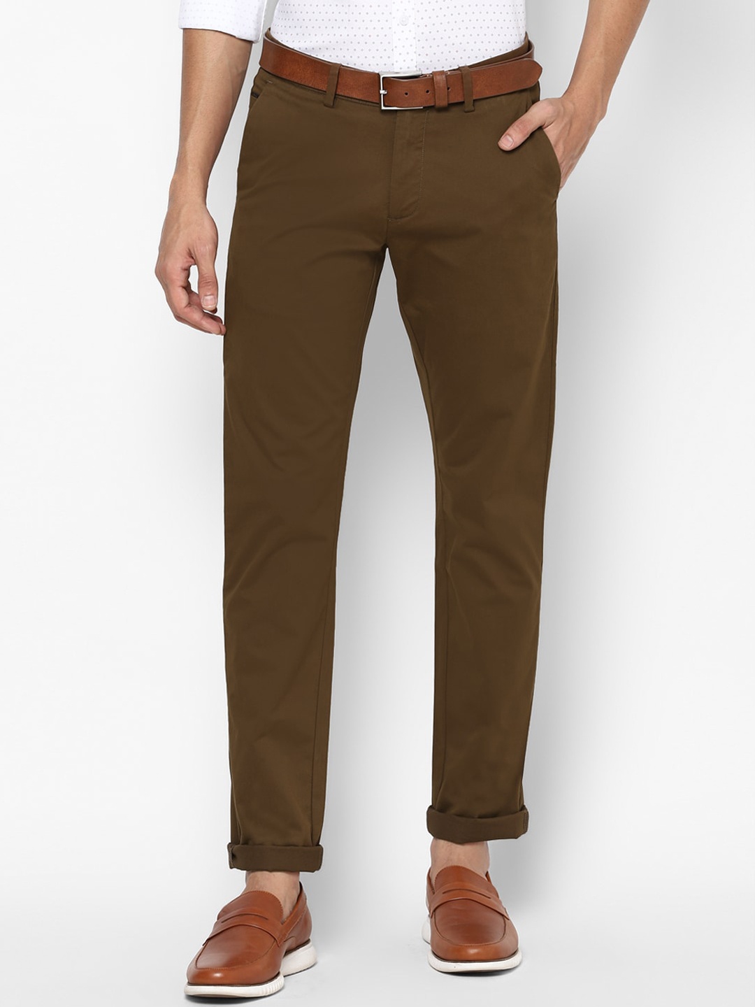 

Allen Solly Men Brown Slim Fit Trousers