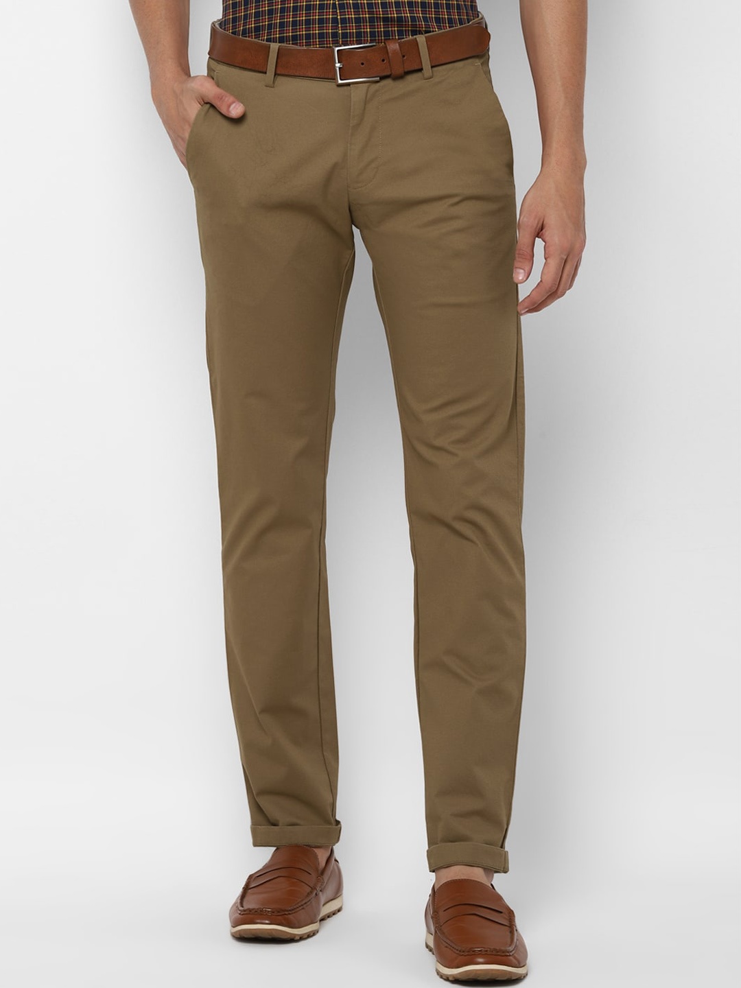 

Allen Solly Men Brown Slim Fit Trousers