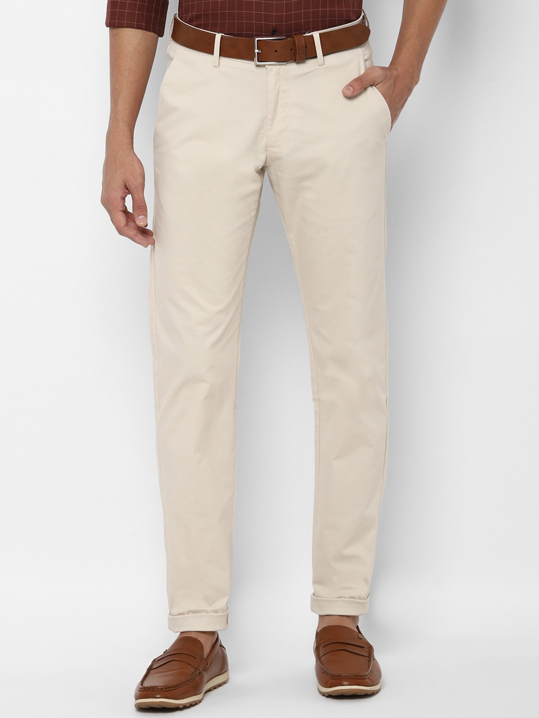 

Allen Solly Men Grey Slim Fit Chino Trousers