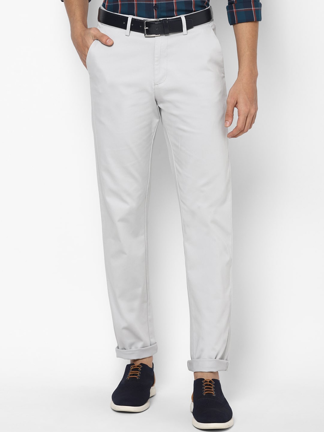 

Allen Solly Men Grey Trousers