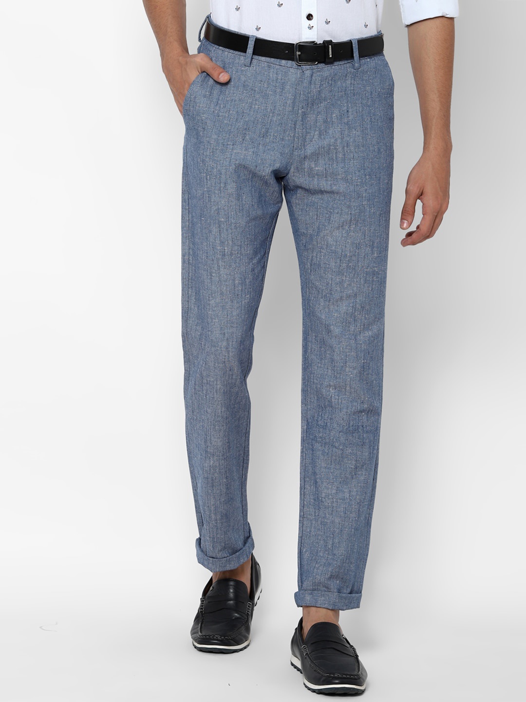 

Allen Solly Men Blue Trousers