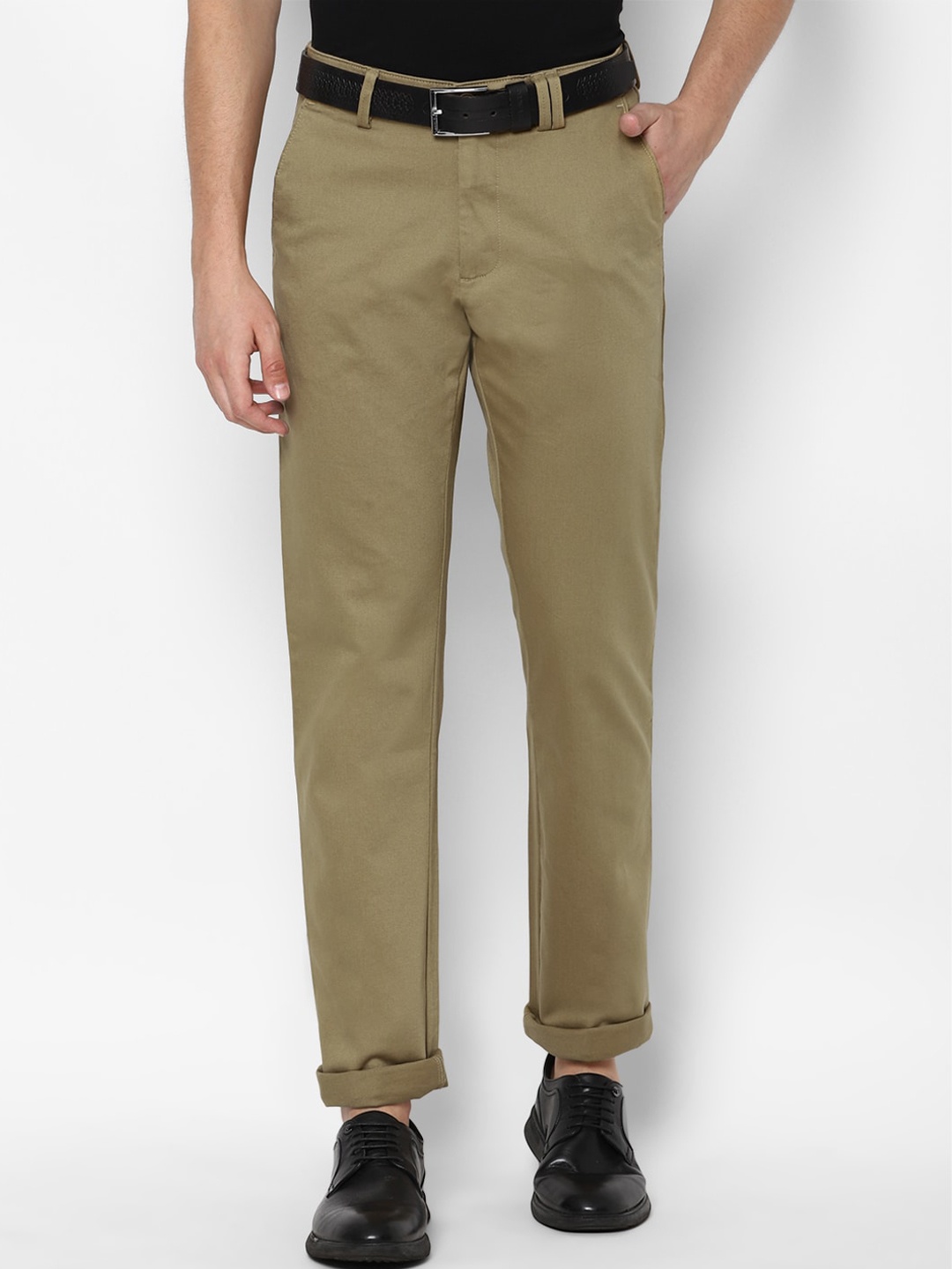 

Allen Solly Men Khaki Trousers