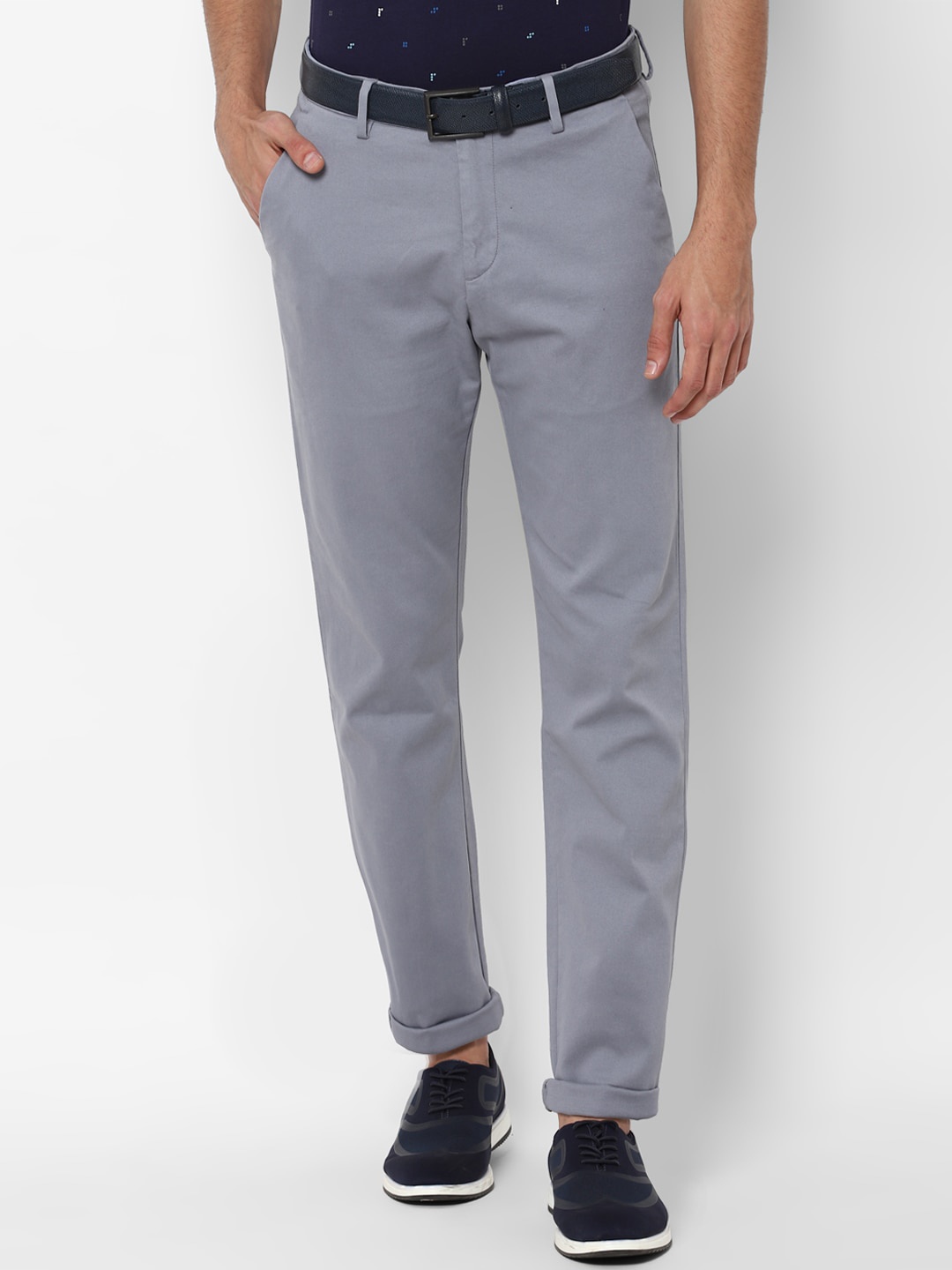 

Allen Solly Men Grey Chinos Trousers