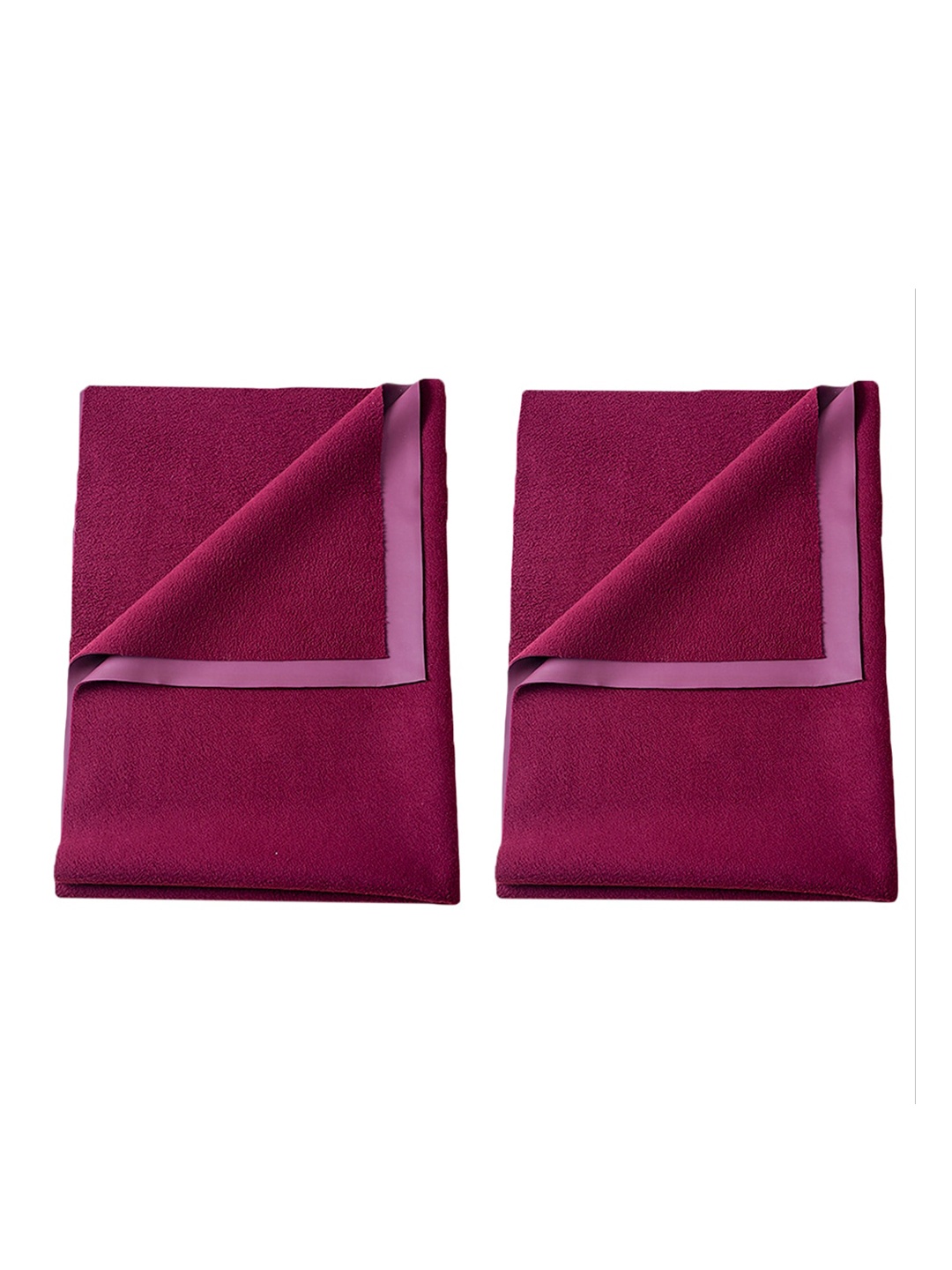 

Enfance Kids Pack Of 2 Burgundy Solid Water-Resistant Mattress Protectors