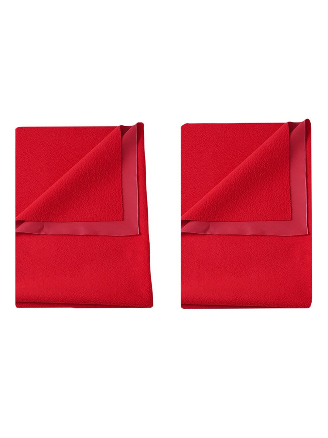 

Enfance Set of 2 Red Solid Nursery Fast Dry Baby Mat