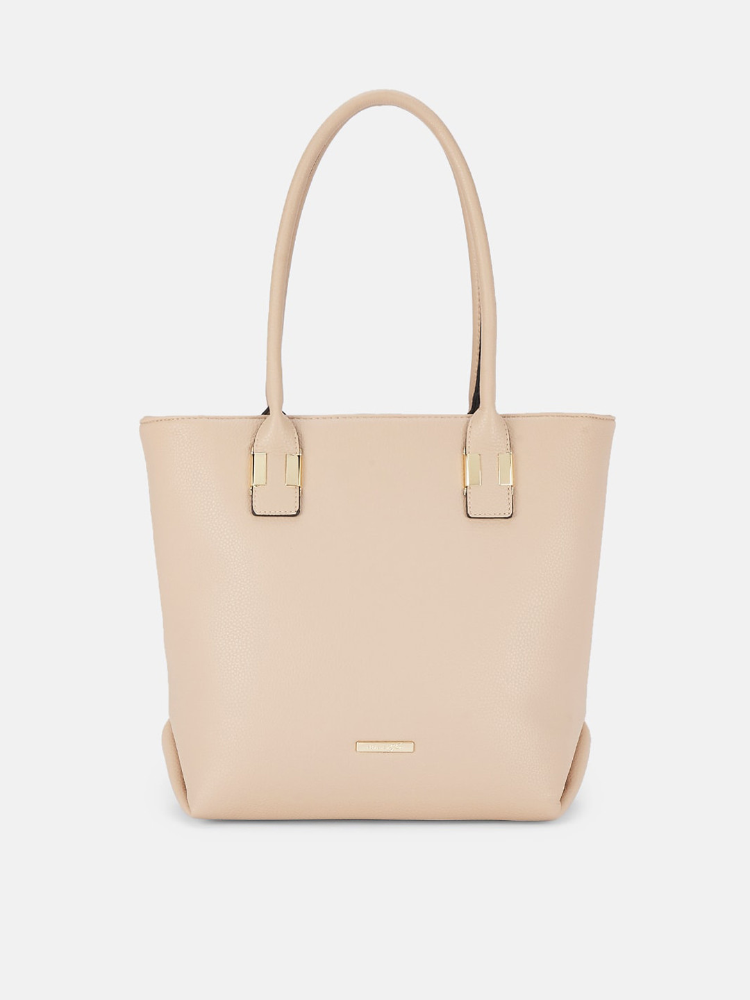 

Forever Glam by Pantaloons Beige Textured PU Shopper Tote Bag