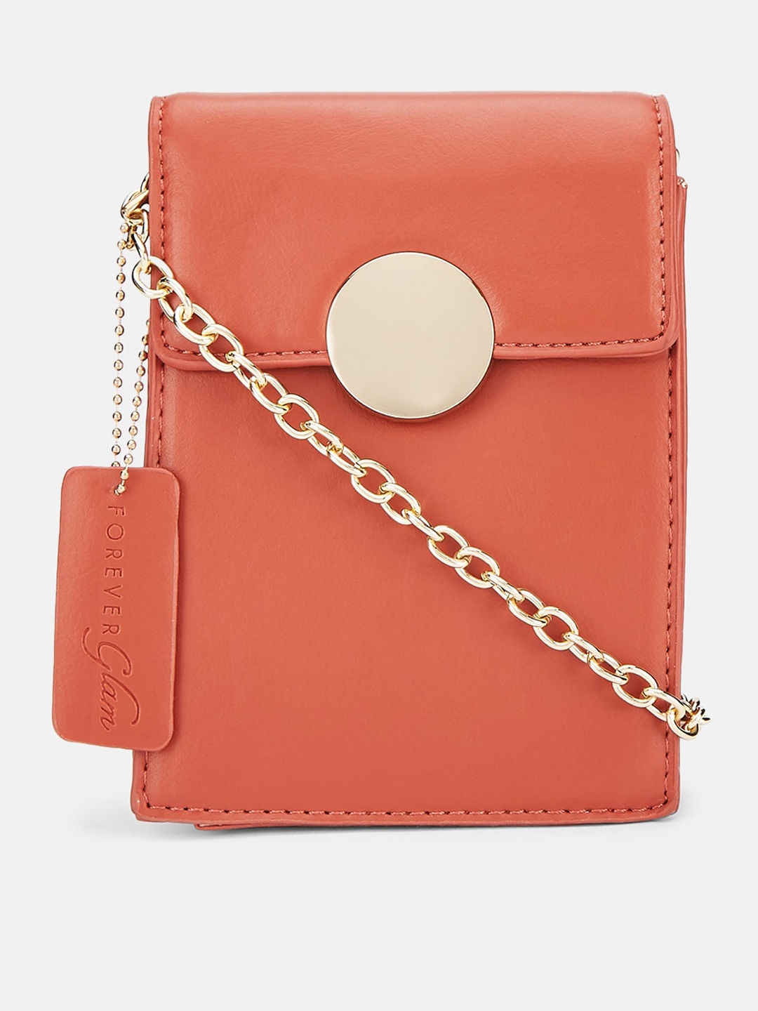 

Forever Glam by Pantaloons Brown PU Structured Sling Bag