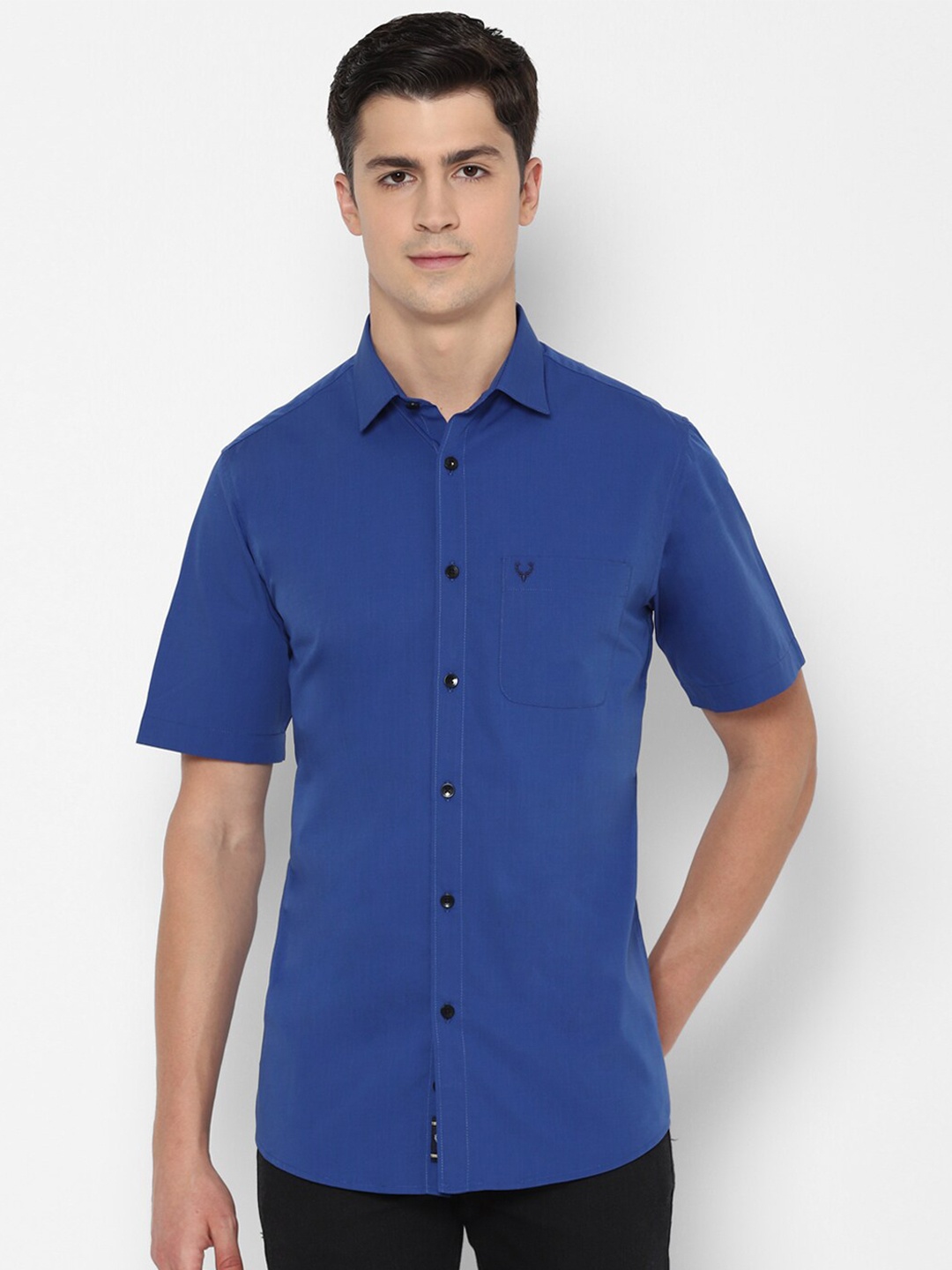 

Allen Solly Men Blue Slim Fit Pure Cotton Casual Shirt