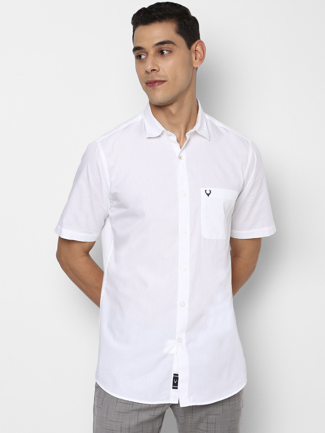 

Allen Solly Men White Slim Fit Pure Cotton Casual Shirt