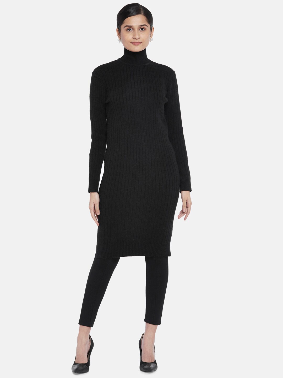

Annabelle by Pantaloons Black Formal Jumper Dress