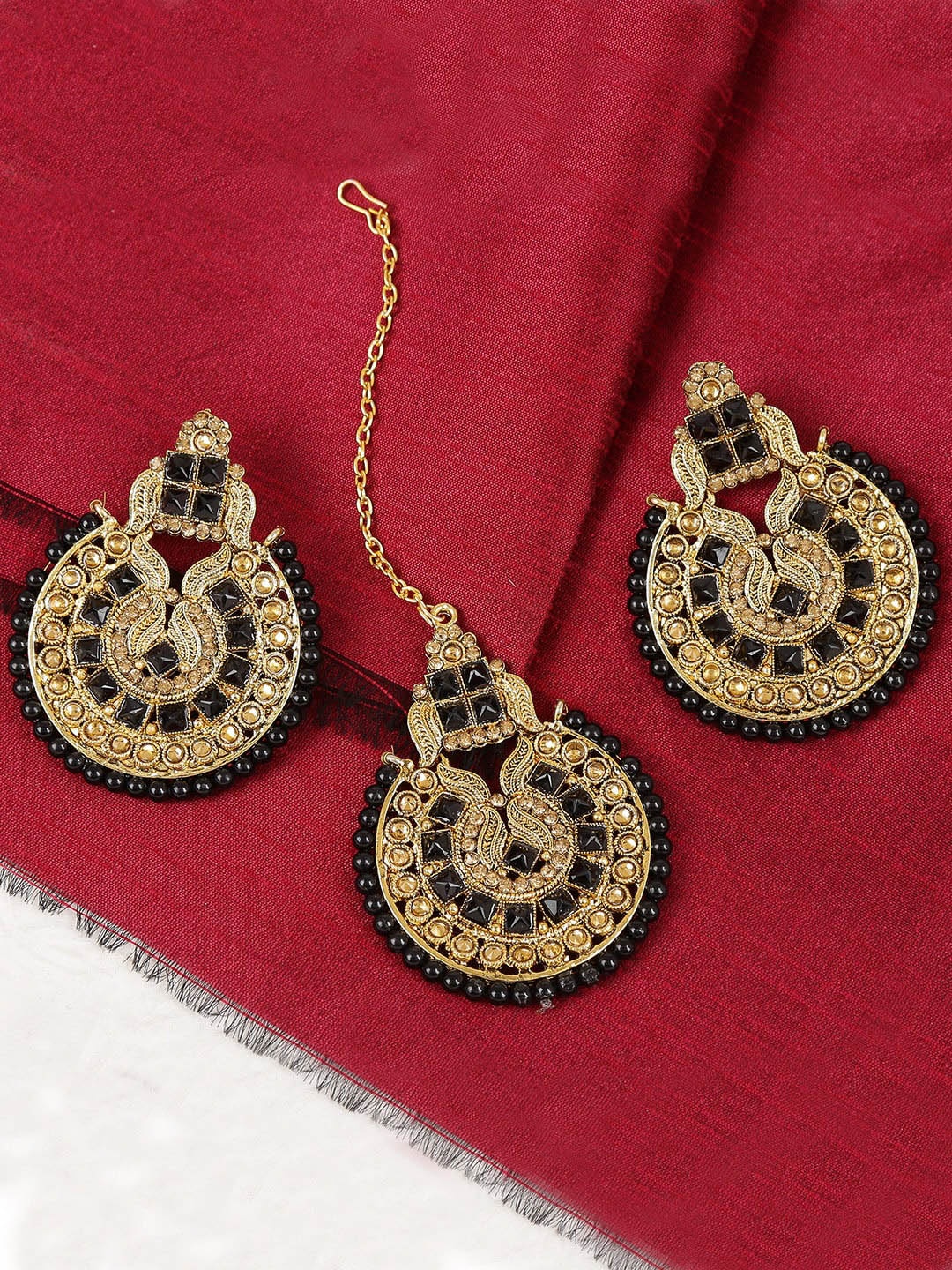 

LIVE EVIL Gold-Plated & Black Jewellery Set