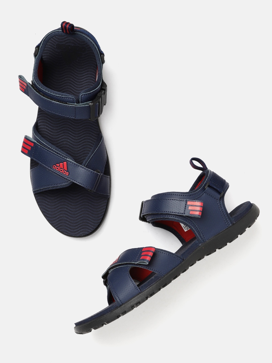 

ADIDAS Men Navy Blue Textured Yanet Sports Sandals