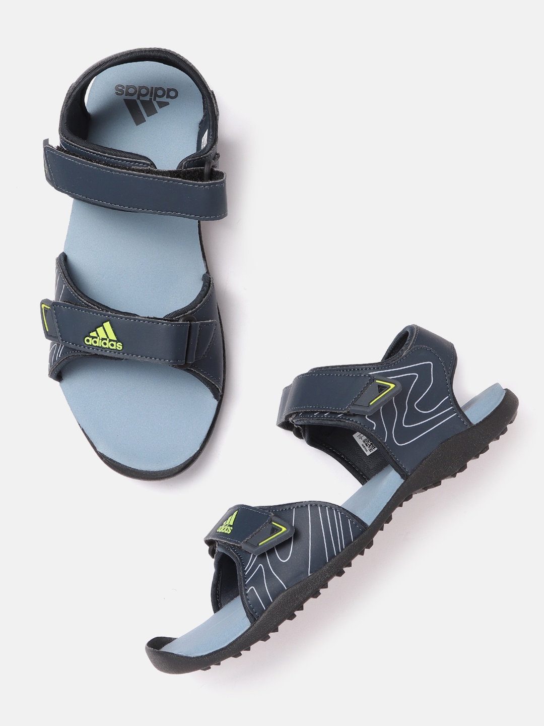 

ADIDAS Men Navy Blue Brand Logo Detail Fortadi Sports Sandals