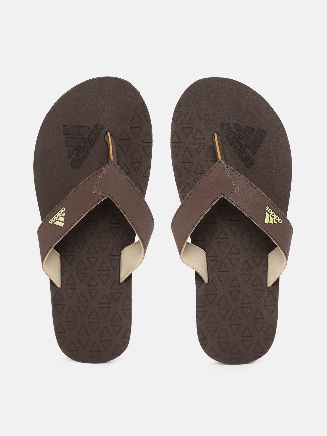 

ADIDAS Men Brown Brand Logo Textured Aviate M Thong Flip-Flops