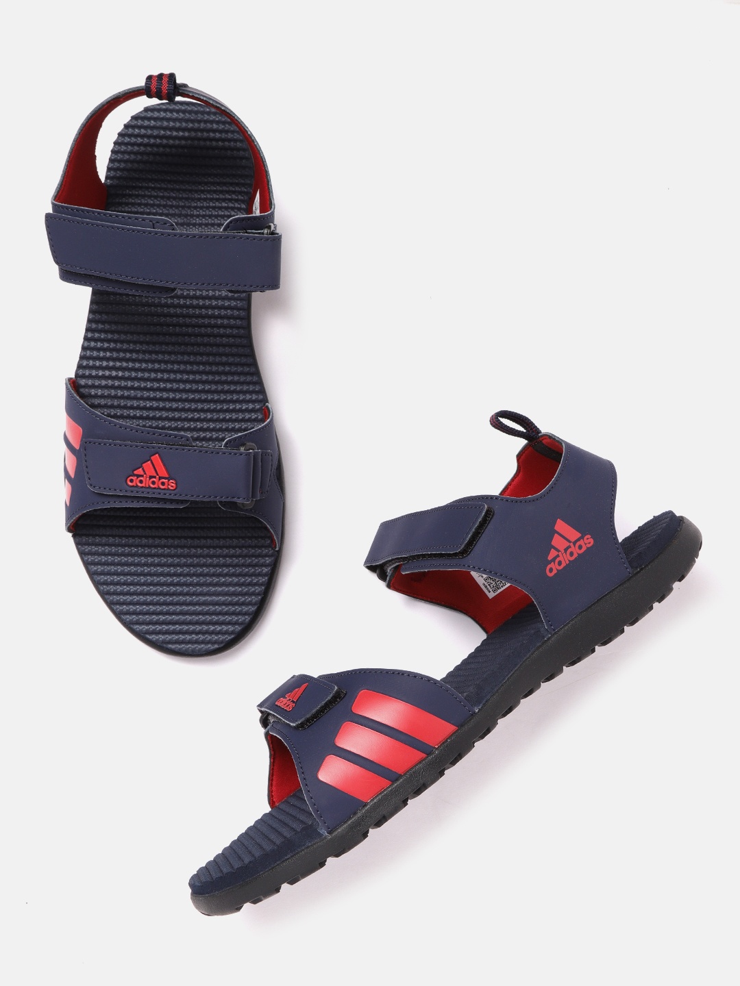 

ADIDAS Men Navy Blue & Red Solid Planton Sports Sandals