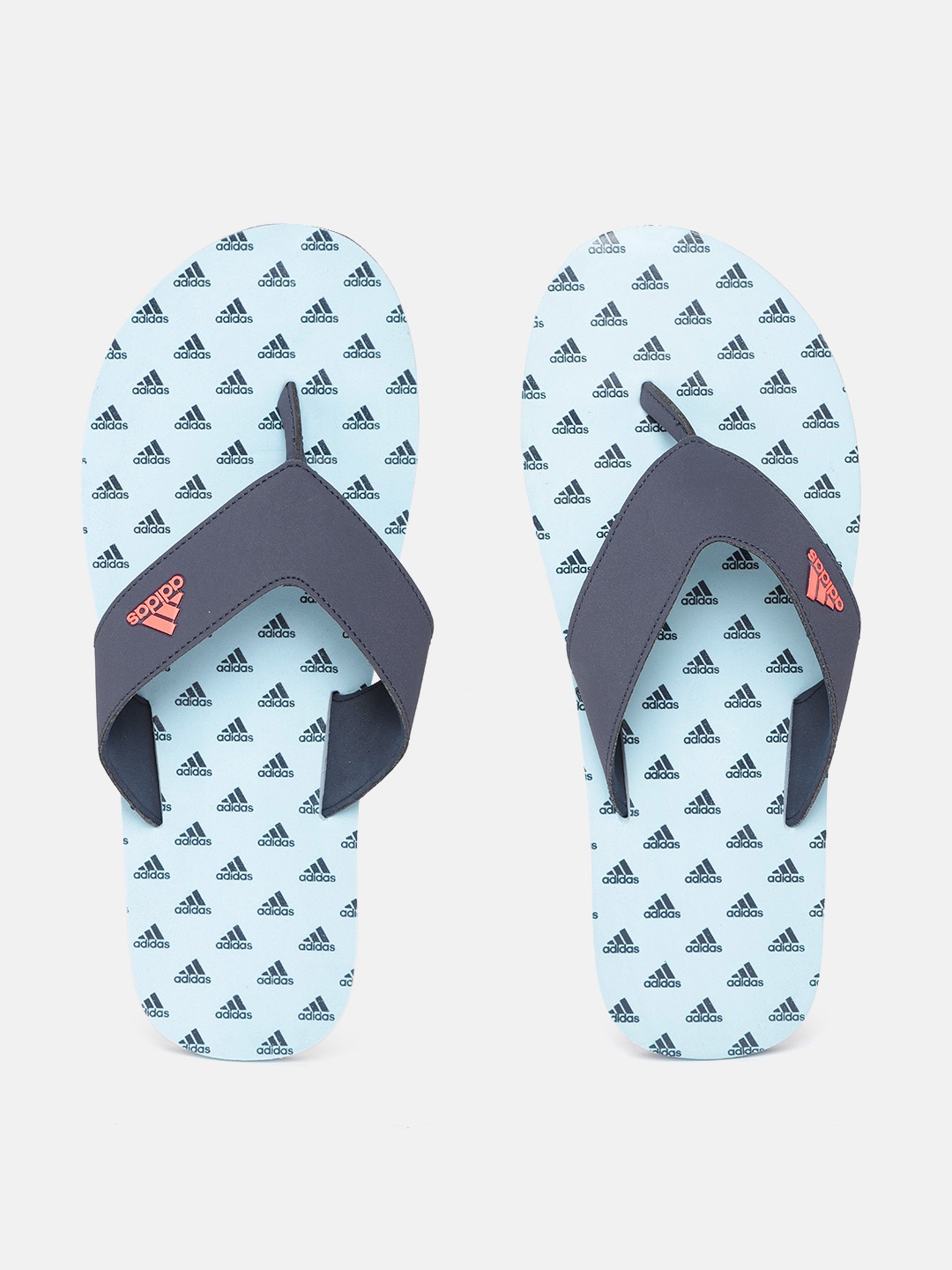 

ADIDAS Men Blue Brand Logo Printed Thong Flip-Flops