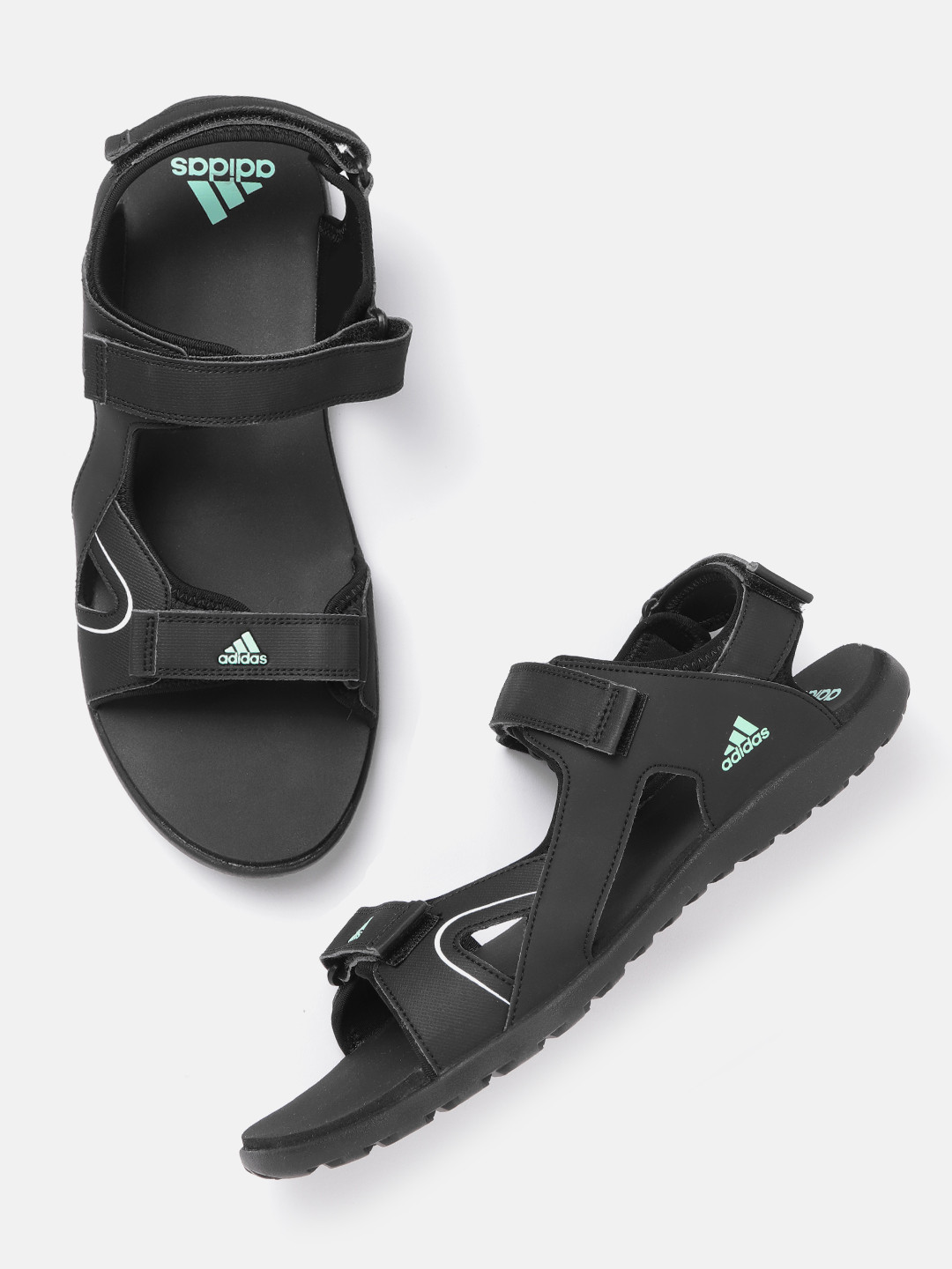 

ADIDAS Men Black Solid Adirengo Light Sports Sandals