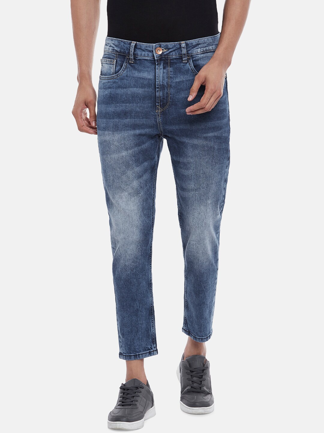 

SF JEANS by Pantaloons Men Blue Low-Rise Heavy Fade Jeans