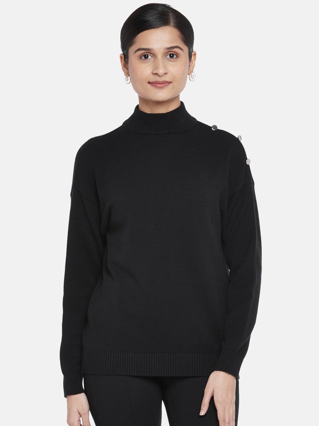 

Annabelle by Pantaloons Women Black Pullover