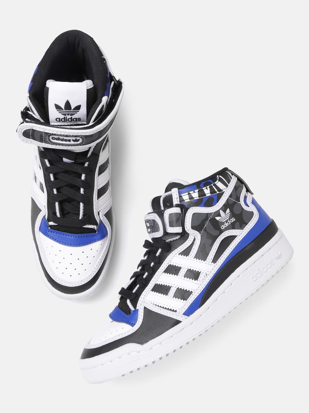 

ADIDAS Originals Women White & Black Perforated Forum Mid Sneakers