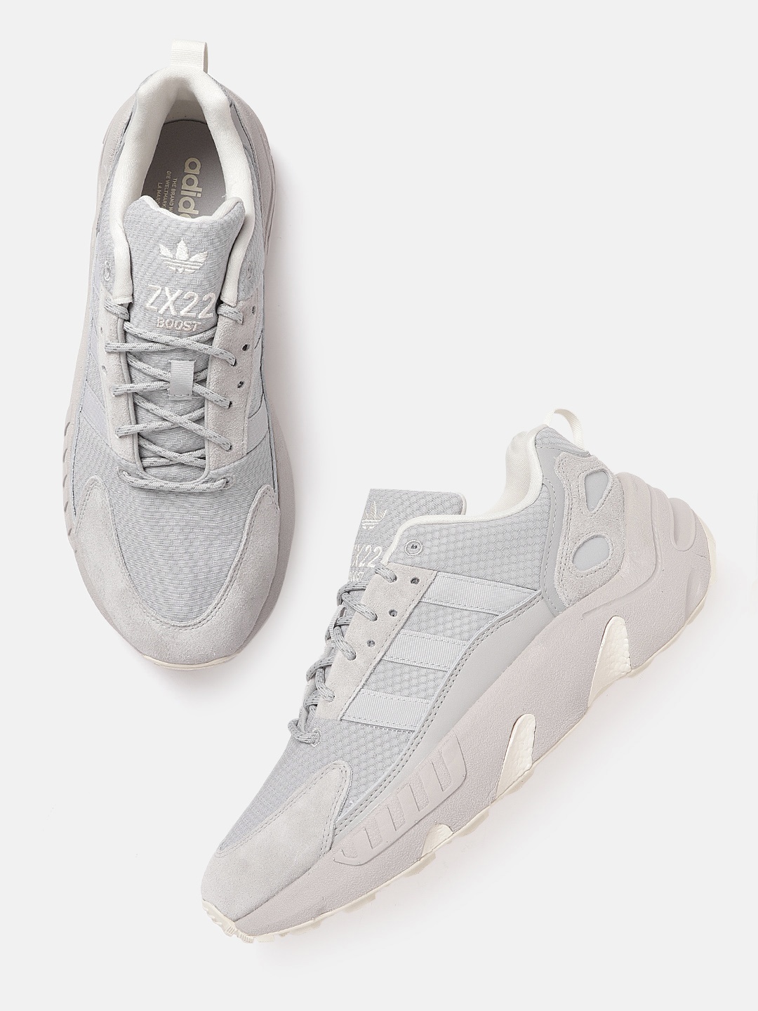 

ADIDAS Originals Men Grey Woven Design ZX 22 Boost Sneakers