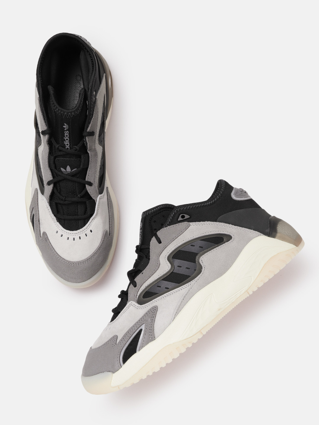 

ADIDAS Originals Men Black & Grey Colourblocked Streetball II Sustainable Sneakers