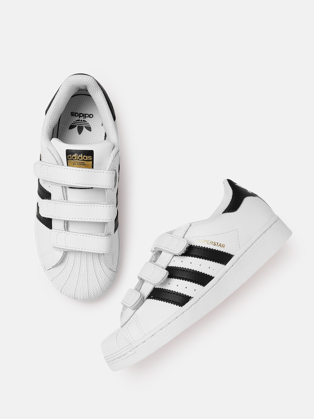 

ADIDAS Originals Kids Leather Superstar CF Sneakers, White