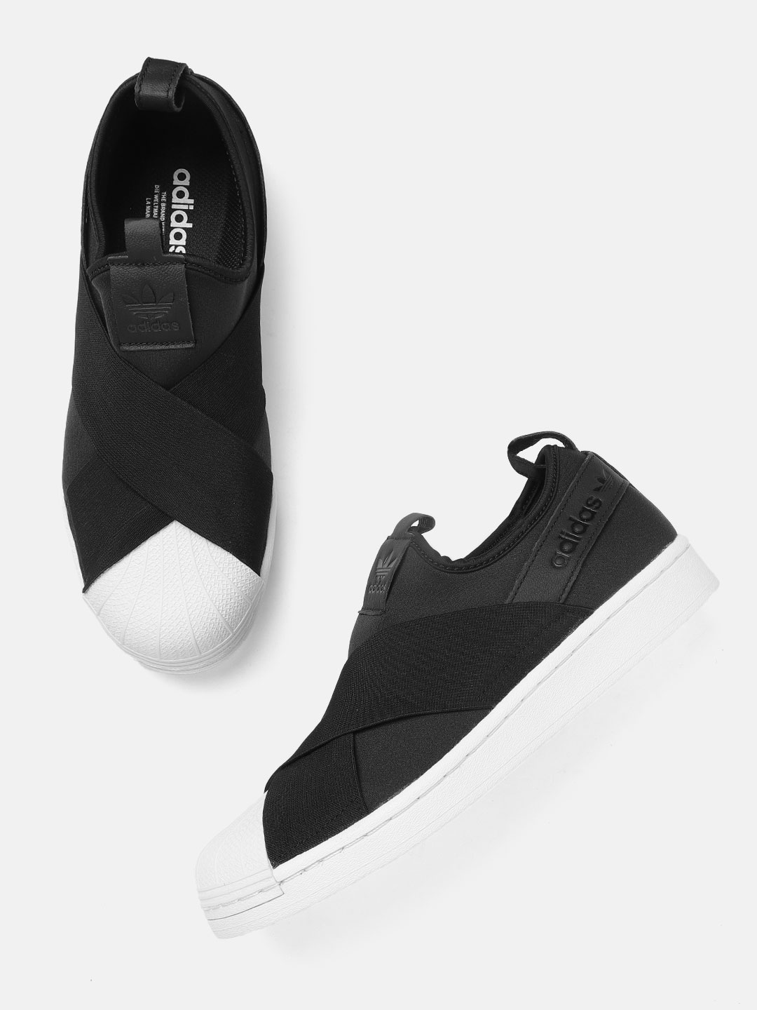 

ADIDAS Originals Unisex Black & White Superstar Slip On Sneakers