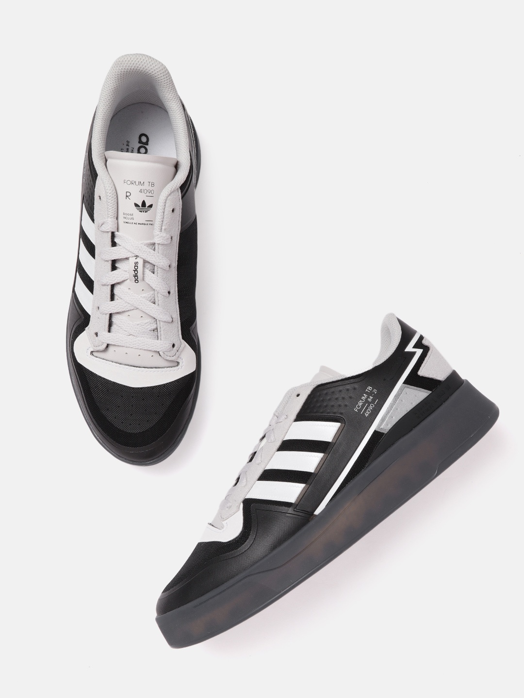 

ADIDAS Originals Men Black & Grey Forum Tech Boost Sustainable Sneakers