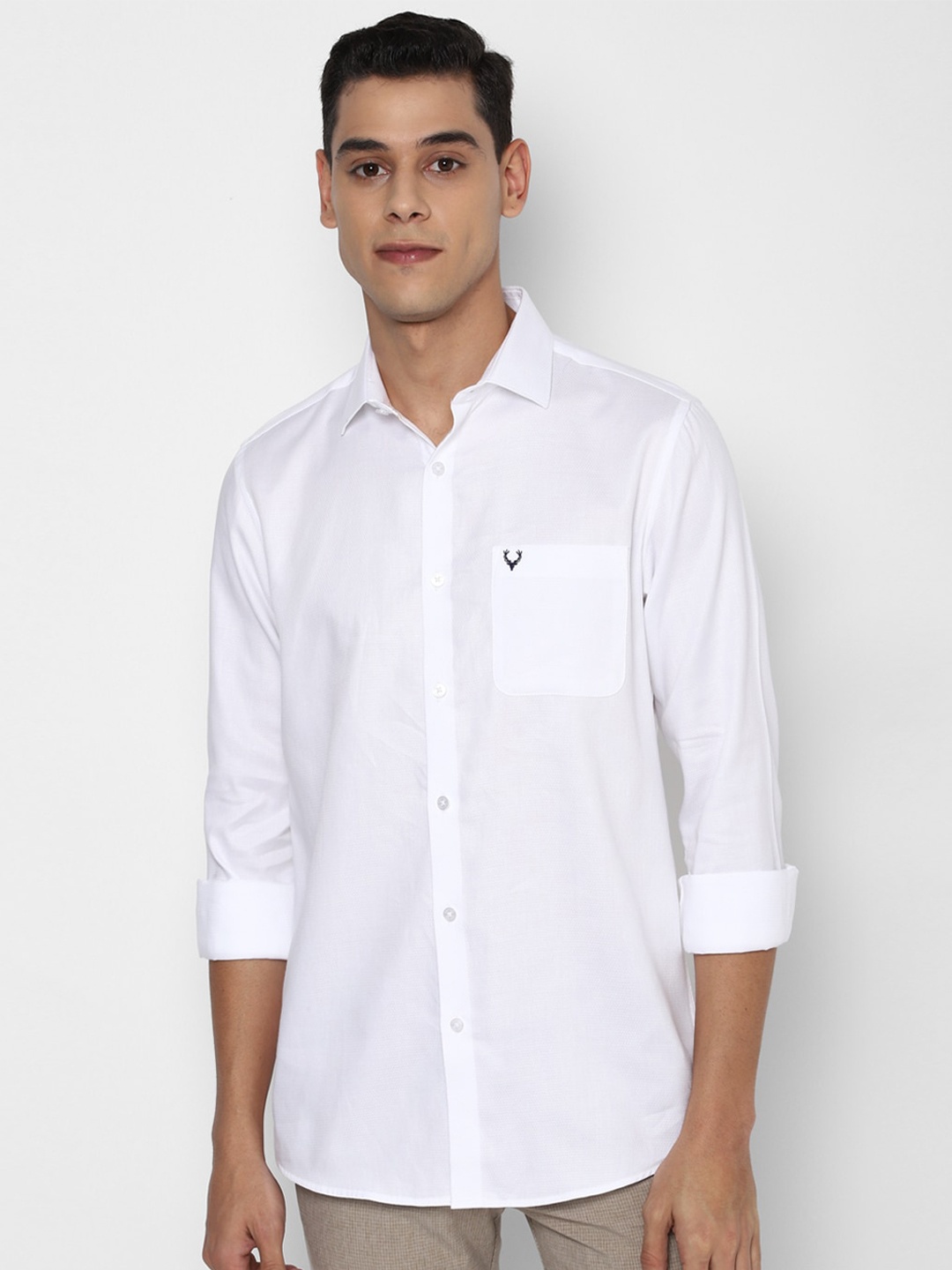 

Allen Solly Men White Slim Fit Pure Cotton Casual Shirt