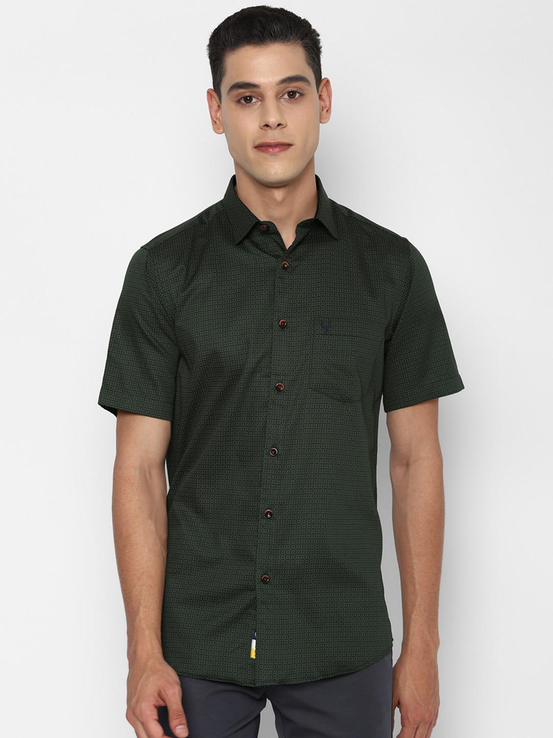 

Allen Solly Men Green Slim Fit Casual Shirt
