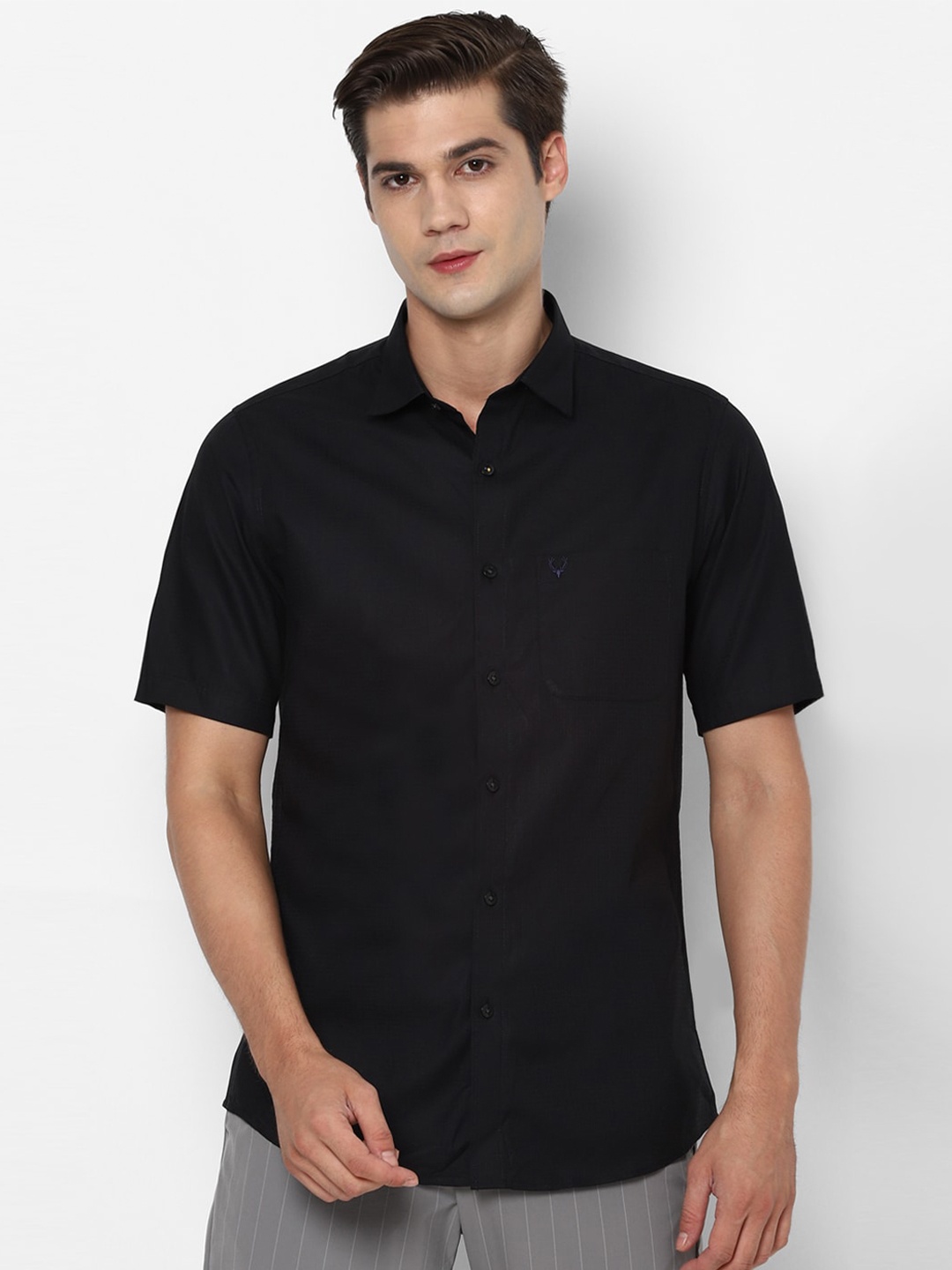 

Allen Solly Men Black Slim Fit Casual Shirt