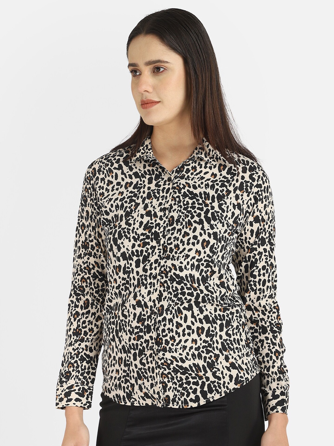 

Fbella Women Multicoloured Standard Animal Printed Formal Shirt, Multi