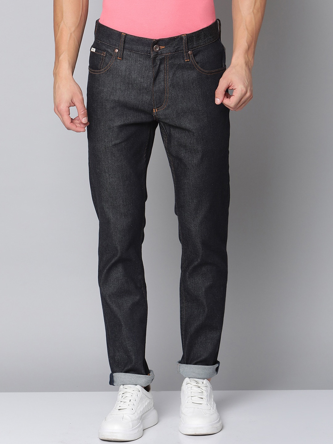 

LINDBERGH Men Navy Blue Tapered Fit Jeans