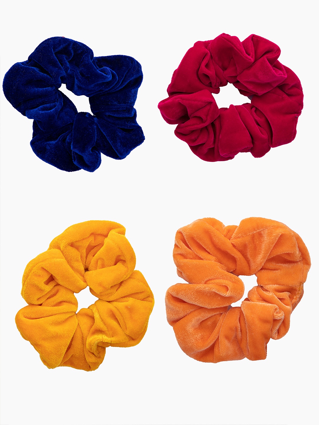 

DEEBACO Women Yellow & Orange Set of 4 Ponytail Holders