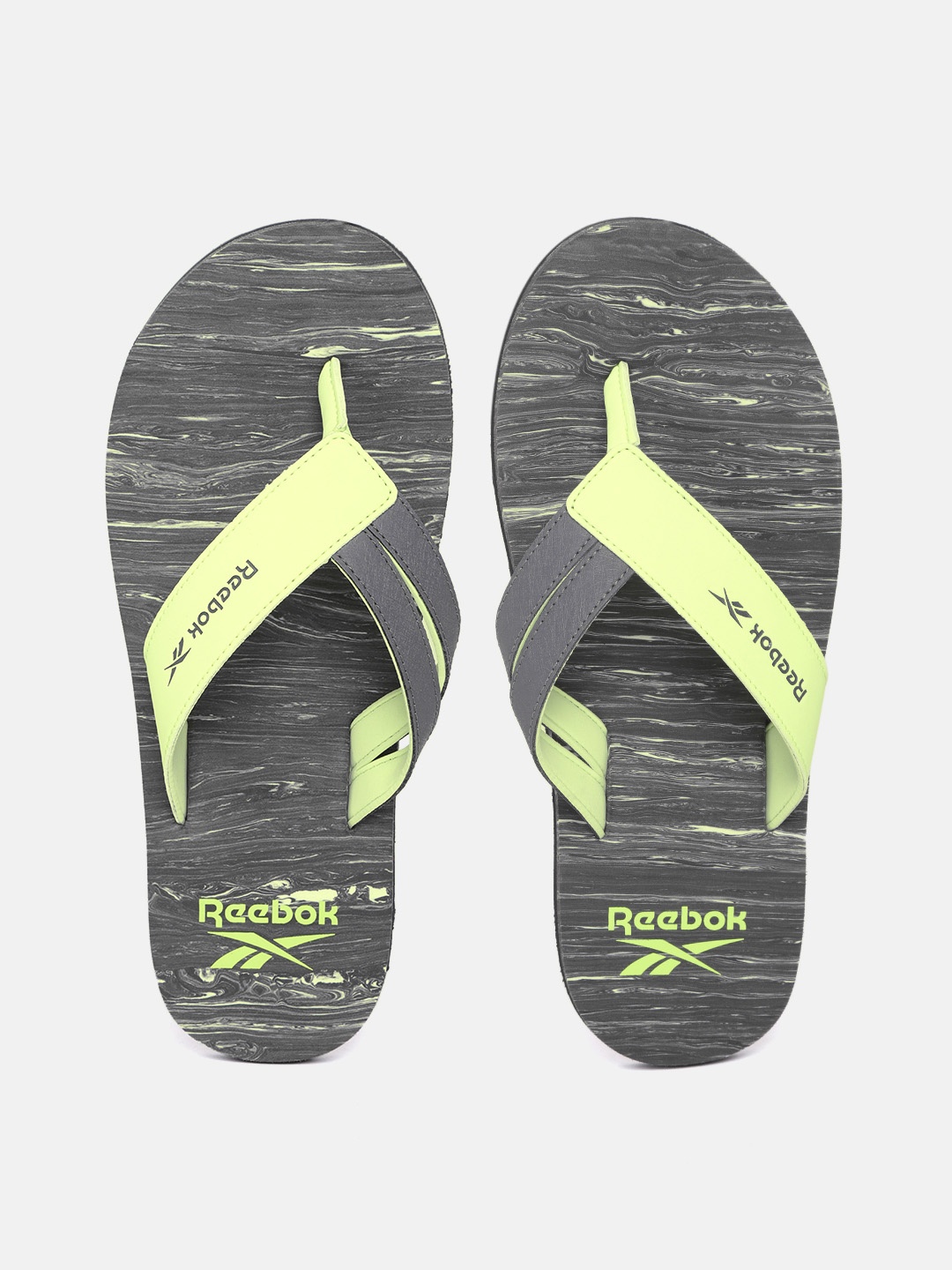 

Reebok Men Grey & Green Colourblocked Thong Flip-Flops